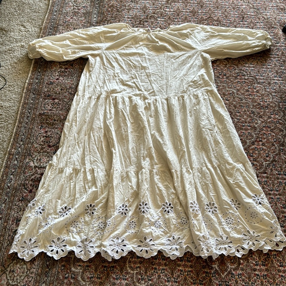 H&M Maxi Long Sleeves White Dress XXL